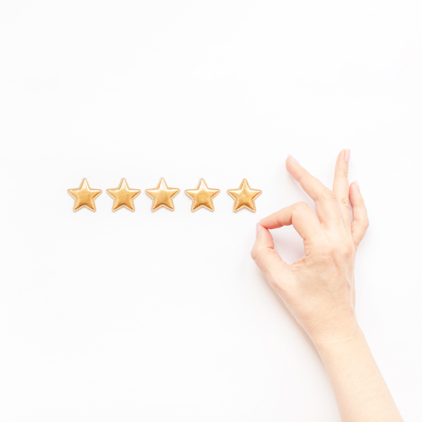 Five stars Customer Experience Feedback Concept - Photo, Image