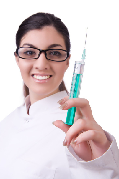 Woman doctor with syringe - Фото, зображення