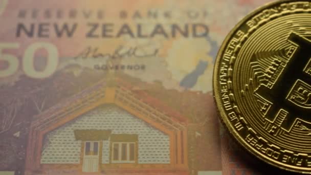 Nueva Zelanda moneda con el símbolo bitcoin
 - Metraje, vídeo
