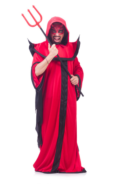 Hombre diablo en traje rojo - Foto, Imagen
