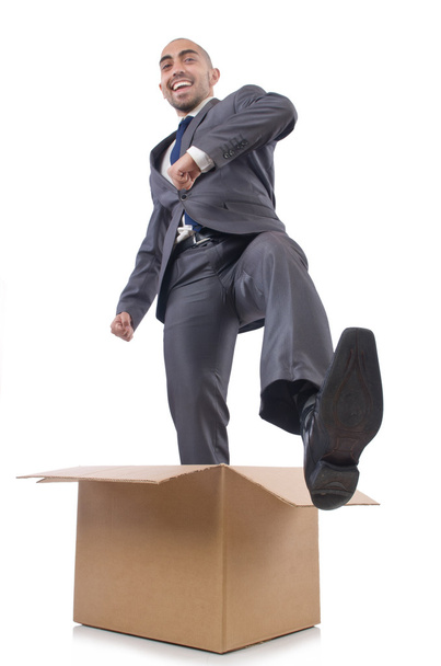 Businessman out of box - Photo, Image