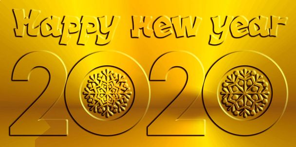 Inscription: Šťastný Nový rok 2009 na zlatém pozadí. - Fotografie, Obrázek