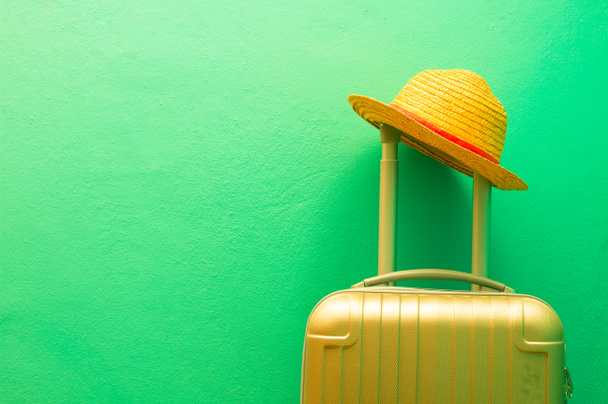 Летние каникулы, отдых и туристическая концепция. Чемодан или багаж
 - Фото, изображение