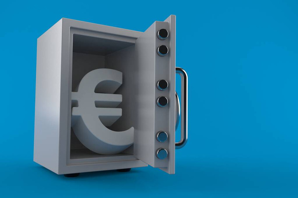 Caja fuerte con símbolo euro
 - Foto, Imagen