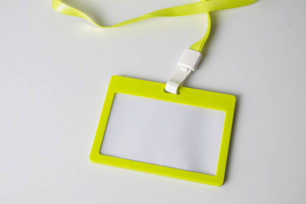 Empty ID card isolated on white. - Photo, Image