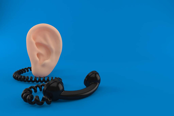 Ear with telephone handset - Photo, Image