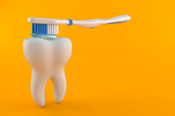 Dente con spazzolino da denti
 - Foto, immagini