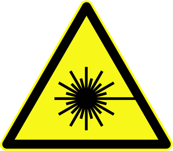 Warning sign. Laser radiation. Drawing - Φωτογραφία, εικόνα