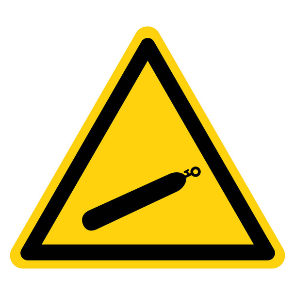 Figyelmeztetés függőleges gázpalackok szimbólum jel, vektor illusztráció, izolált fehér háttér ikon .Eps10  - Vektor, kép