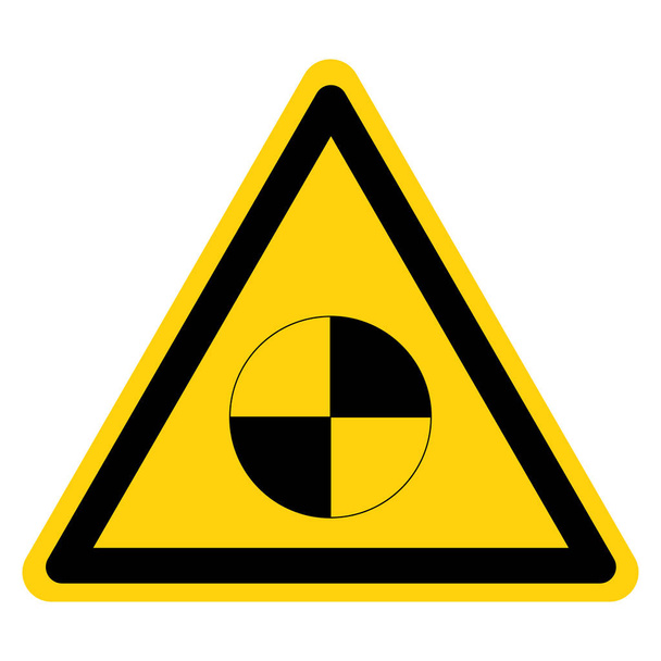 Figyelmeztető Center of Gravity Symbol Sign, Vector Illustration, izolált fehér háttér címke. 10. rész  - Vektor, kép