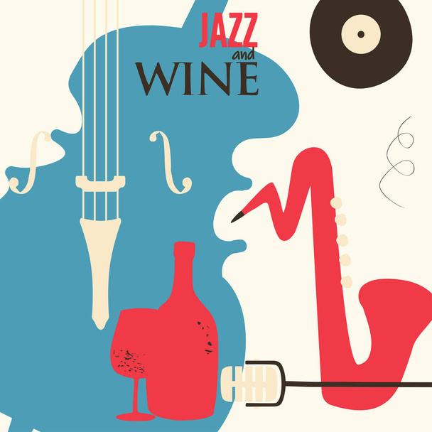 Cartaz do festival de jazz, simples ilustração vetorial
  - Vetor, Imagem