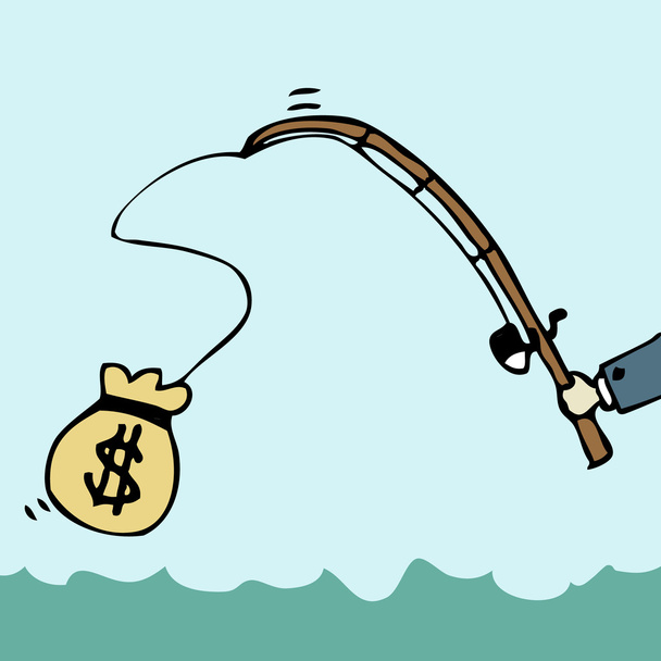 rybackie pieniądze - Wektor, obraz