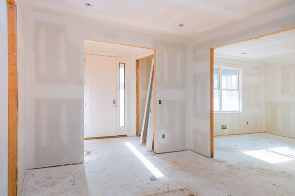 Interior construction of housing project with door installed - Photo, Image