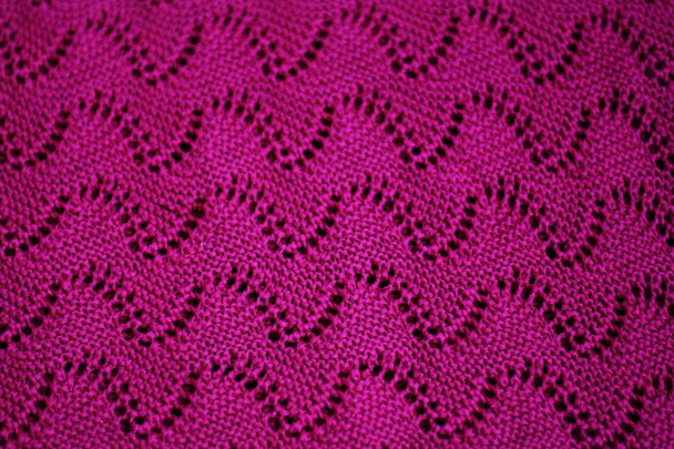 Beautiful knitted pink sweater close up view  - Photo, Image