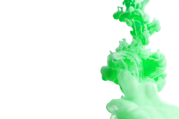 Abstraktní zelený inkoust ve vodě - Fotografie, Obrázek