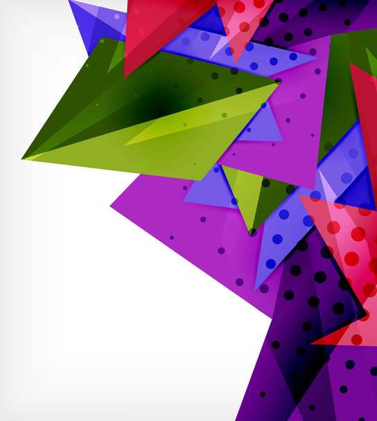 Modern origami kartı. Modern origami tasarım elemanı. Renk geometrik desen. Soyut düşük poli arka plan. Sunu şablonu. - Vektör, Görsel