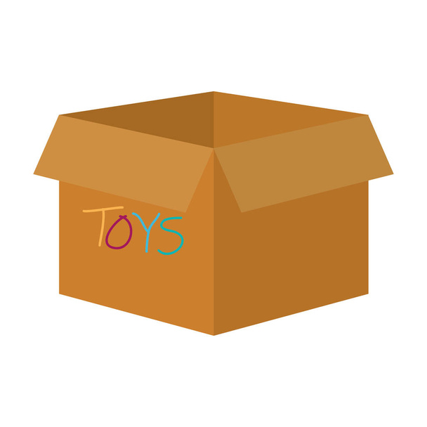 Geïsoleerd speelgoed doos vector ontwerp - Vector, afbeelding