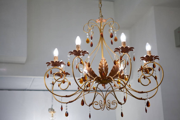 Chandelier in a modern style in the interior of the apartment - Photo, Image