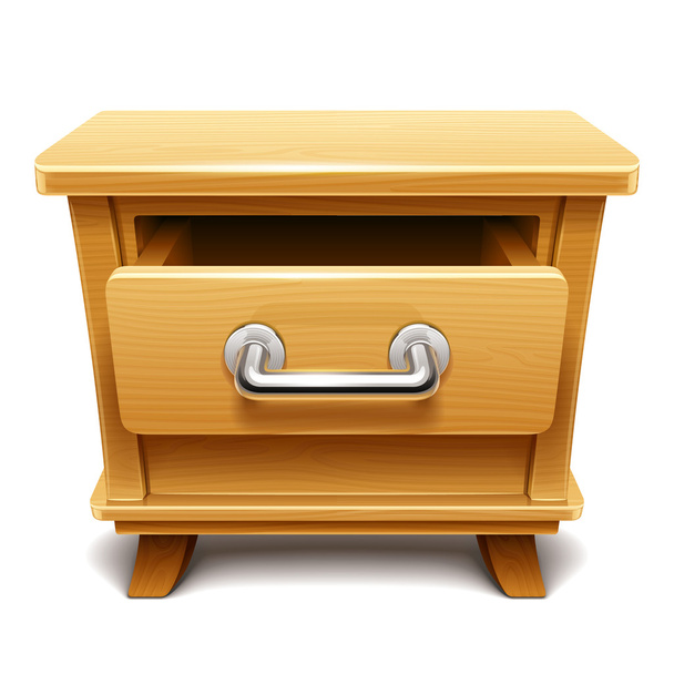 Wooden drawer illustration - Vetor, Imagem
