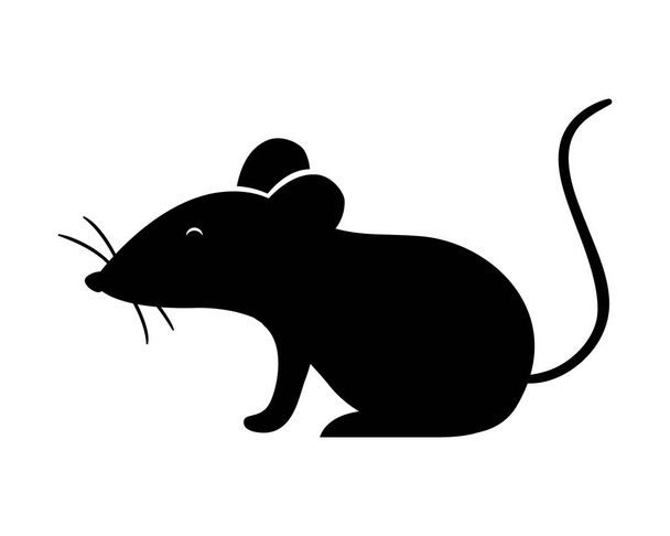 アイソレーテッドマウスシルエットベクトルデザイン - ベクター画像
