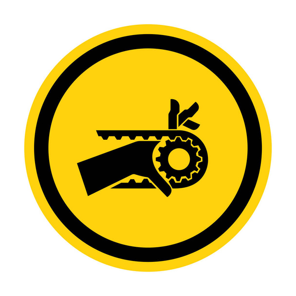 Handverstrengeling Notched Belt Drive Symbool Sign Isolate op witte achtergrond, Vector Illustratie  - Vector, afbeelding