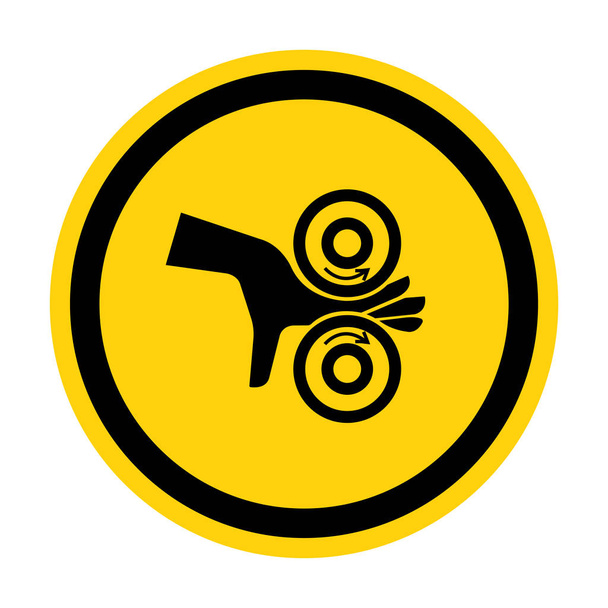 Signo de símbolo de rodillos de enredo de mano, ilustración vectorial, aislamiento en la etiqueta de fondo blanco .EPS10  - Vector, imagen