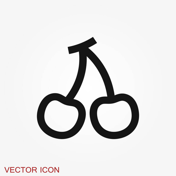 Iconos de frutas, símbolo vectorial de signos alimenticios
 - Vector, Imagen