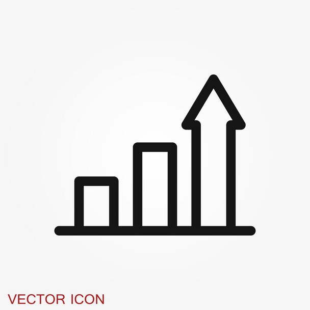 Groei icoon, business infographic icoon, vector groeisymbool - Vector, afbeelding