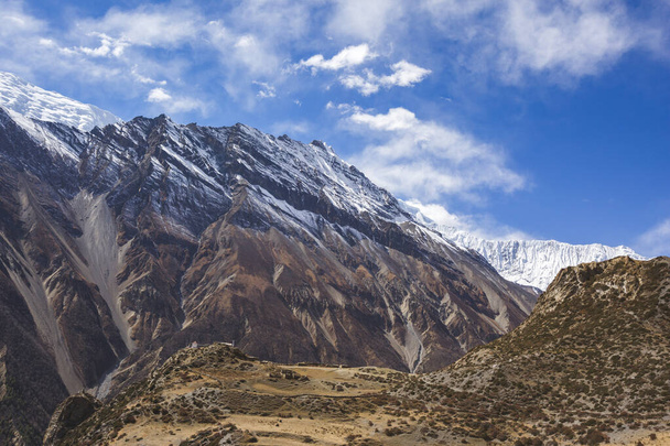 Annapurna circuit trek. Himalayan mountains of Nepal. - Valokuva, kuva