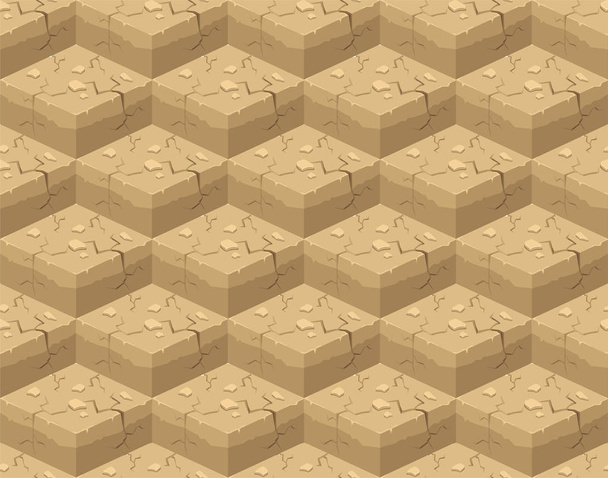 Soil layers vector isometric pattern - Vector, afbeelding