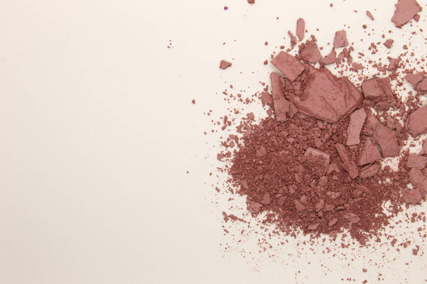 This is a photograph of Rose Pink powder Blusher isolated on a White background - Photo, Image