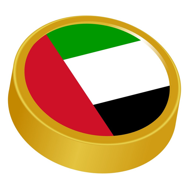 Третья кнопка в цветах Объединенных Арабских Эмиратов
 - Вектор,изображение