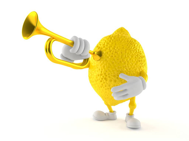 Caractère citron jouant de la trompette
 - Photo, image