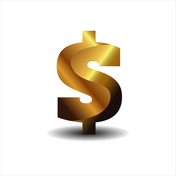 Дизайн логотипа знака доллара США. США икона американской валюты v
 - Вектор,изображение