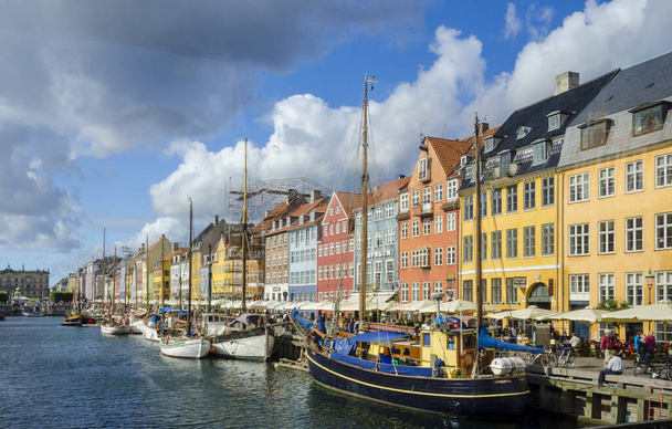 Nyhavn Quay, Koppenhága, Dánia - Fotó, kép