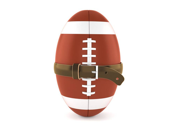 Balle de rugby avec ceinture serrée
 - Photo, image