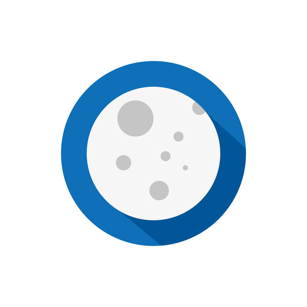 孤立した月のアイコンブロックベクトルデザイン - ベクター画像