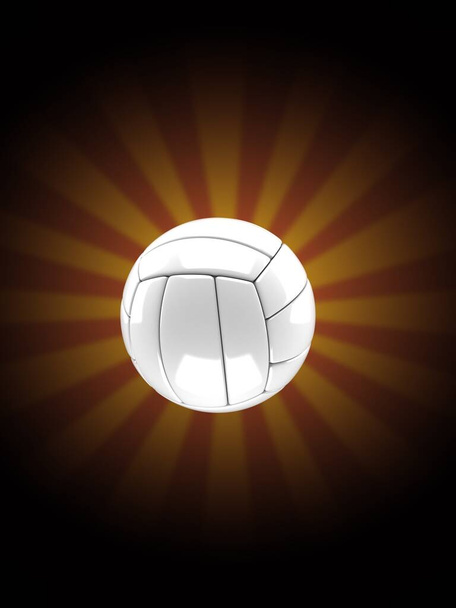 Volleyball on rays background - Photo, Image