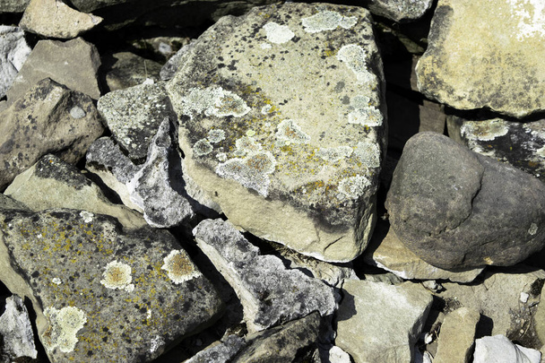 scattering of slate stones for backdrop texture and background - Photo, Image