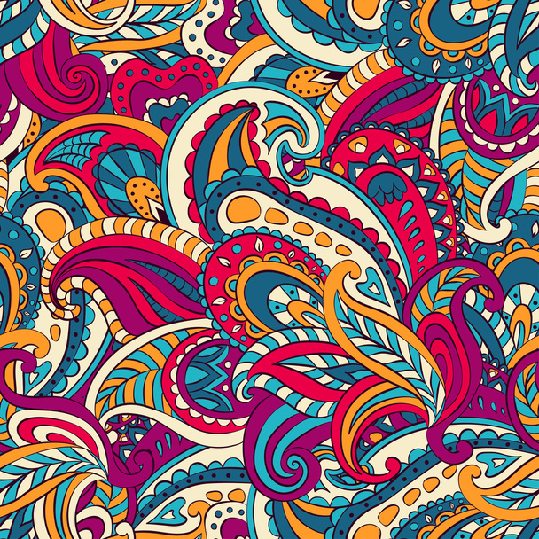 Floral paisley seamless pattern - Vector, Image