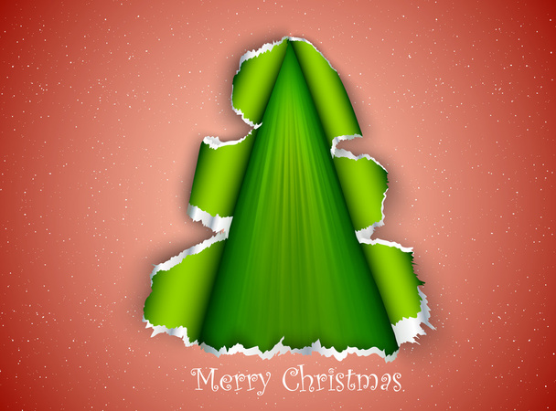 Boże Narodzenie drzewo rozdarty papier toaletowy - Wektor, obraz