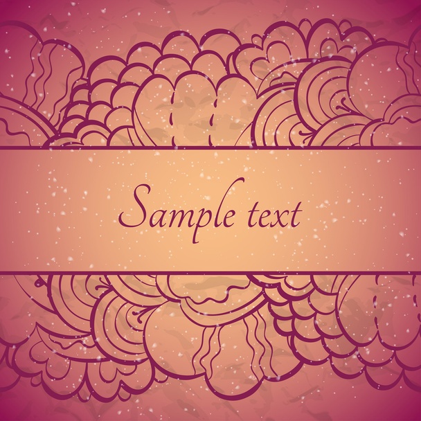 Floral design template card - ベクター画像