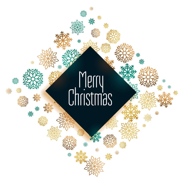 merry christmas beautiful festival card design background - Vector, Image