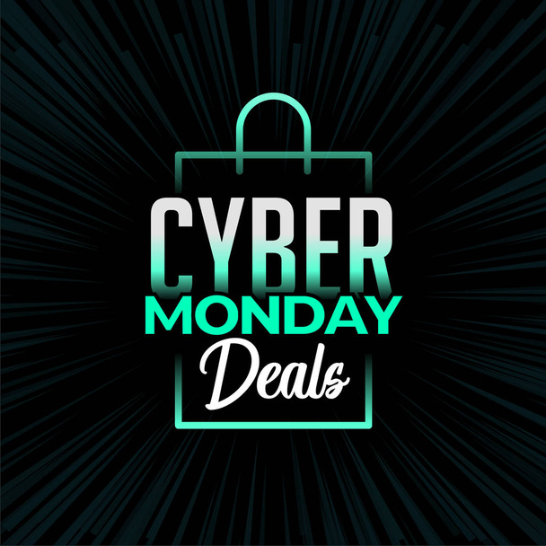 кибер-понедельник сделок и шопинг фоновый дизайн
 - Вектор,изображение
