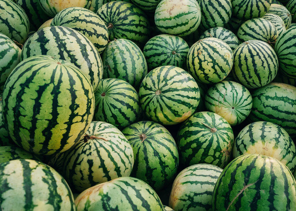 Zöld görögdinnye fekete csíkkal - Fotó, kép
