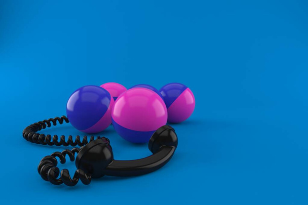 Paintballs with telephone handset - Foto, Imagen