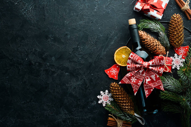 Christmas cooking banner. Top view. Christmas style. - Фото, изображение
