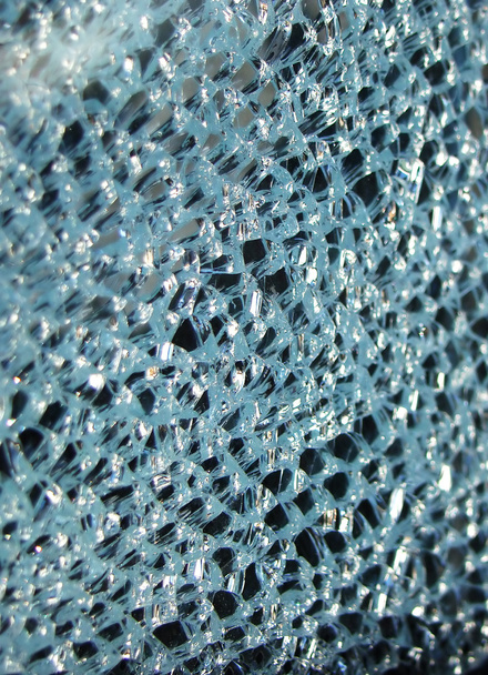 Vertical smashed glass high contrast - Photo, Image