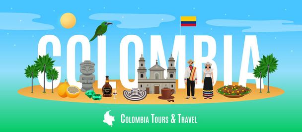 Colombia Concetto Turismo
 - Vettoriali, immagini
