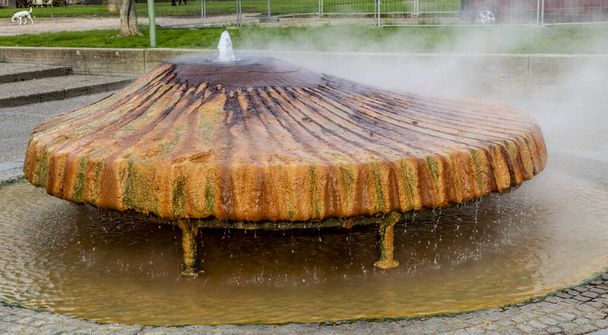 berühmter hot kochbrunnen in wiesbaden - Foto, Bild
